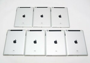 ○ジャンク【au/Apple】iPad 第4世代 Wi-Fi+Cellular 16GB 7台セット MD525J/A タブレット ホワイト