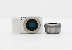 ◇美品【SONY ソニー】VLOGCAM ZV-E10L パワーズームレンズキット ミラーレス一眼カメラ ホワイト