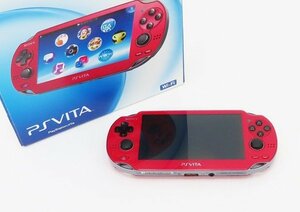 ○【SONY ソニー】PS Vita Wi-Fiモデル + メモリーカード64GB PCH-1000 コズミックレッド