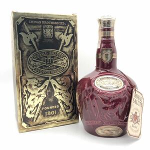 【未開栓】 ROYAL SALUTE ロイヤルサルート 21年 スコッチウイスキー 赤 陶器ボトル 700ml 40% 箱