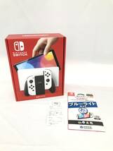 ◎未使用【Nintendo Switch有機ELモデルJoy-Con(L)/(R) ホワイト+貼りやすいブルーライトカットフィルムピタ貼り】店舗印あり　　11/2..4_画像1