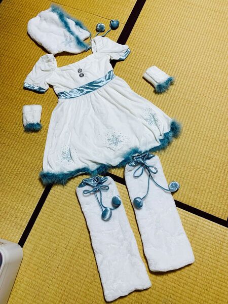 サンタコスプレ ホワイトサンタ ワンピース