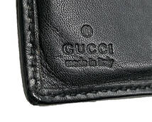 GUCCI グッチ GGキャンバスｘレザー二つ折り財布 ブラック ★札入れ・小銭入れ・カード ★正規品 ★全国送料無料♪_画像8