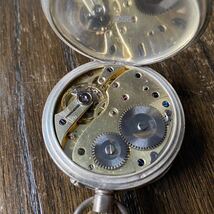 スイス製 懐中時計 銀無垢82g 彫金ケース_画像6