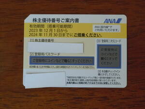 即決☆送料込み☆ANA全日空の株主優待券 1枚 2023年12月1日から2024年11月30日まで