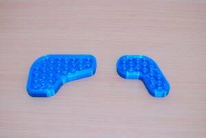 【新パターン】ジョルカブ(AF53)用シフトペダルカバー 大・小セット（透明ブルー） 3Dプリント品　その３６