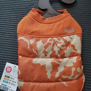 新品 犬服 オレンジダウンベスト 超あたたかいドッグウェア ペット服 冬服 ダウンジャケット