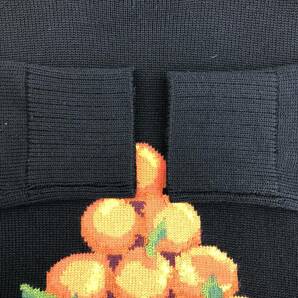セーター ニット Casablanca フルーツ オレンジ ブラック系 サイズSの画像8