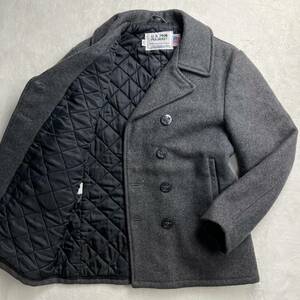 【極美品 脅威のXXL】 Schott ショット Pコート ピーコート ショートコート シングル キルティング アウター ウール USA製 肉厚