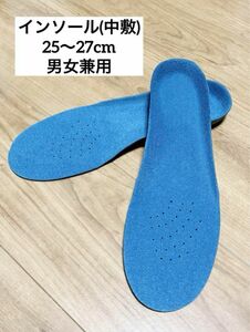 インソール 中敷 男女兼用 大人 25〜27cm サイズ調整 簡単カット ブルー