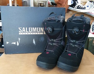 美品　SALOMON　サロモン　スノーボードブーツ　23cm　PEARL BOA BLACK　レディース