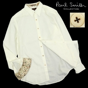 【B1484】【美品】Paul Smith COLLECTION ポールスミスコレクション 長袖シャツ ドレスシャツ ワイシャツ 花柄 総柄 サイズM