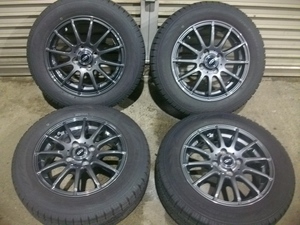 スタッドレスタイヤ・アルミ４本セット　175/65R14 　フィット　デミオ　など　バリ山