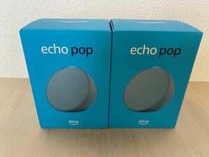 2台セットAmazon Echo Pop (エコーポップ) - コンパクトスマートスピーカー with Alexa｜ティールグリーン