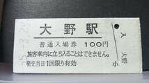 R51126-59　　常磐線　【　　大野　　駅　】100円券_画像1