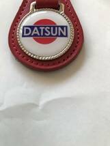 ダットサン★赤厚皮★本皮 キーホルダーＳ★DATSUN★ アウトレット新品 ! 即決！_画像2