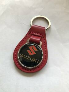 スズキ★赤厚皮★本皮キーホルダーS★SUZUKI★アウトレット新品！即決！