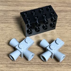 LEGO レゴ ブロック 側面ポッチ スタッド スピーカー 2×4 1×2 / グレー 灰色 ブラック 黒