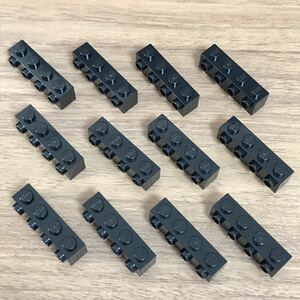 LEGO レゴ ブロック 1×4 側面 ポッチ スタッド / ブラック 黒