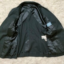 【1円スタート】 美品 THE SUIT COMPANY ザ スーツ カンパニー セットアップ ストライプ ブラック 40号 Lサイズ相当 大きいサイズ パンツ_画像5