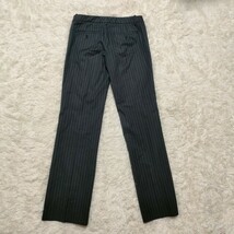 【1円スタート】 美品 THE SUIT COMPANY ザ スーツ カンパニー セットアップ ストライプ ブラック 40号 Lサイズ相当 大きいサイズ パンツ_画像8