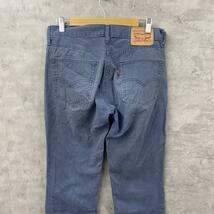 Levi's511TM ブルー チノ カラーパンツ 赤タブ ジップフライ W32 L32 実寸W31in USA 海外輸入 古着 L10550_画像6