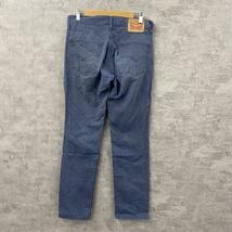 Levi's511TM ブルー チノ カラーパンツ 赤タブ ジップフライ W32 L32 実寸W31in USA 海外輸入 古着 L10550_画像2