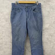 Levi's511TM ブルー チノ カラーパンツ 赤タブ ジップフライ W32 L32 実寸W31in USA 海外輸入 古着 L10550_画像3