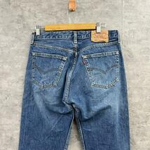 Levi's501 SPAIN製 ブルー ボタンフライ デニムジーンズパンツ W33L34 赤タブ 00501-0175 USA 海外輸入 古着 L220313-H288_画像4