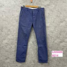 Levi's ネイビー ボタンフライ チノ カラーパンツ W31L32 白タブ 55691-0012 USA 海外輸入 古着 L220409-N214_画像1