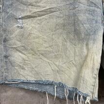 Levi's501CT ライトブルー ショート丈 ハーフデニムジーンズパンツ W31 ブランク赤タブ 19782-0000 USA 海外輸入古着 L211124-N033_画像8