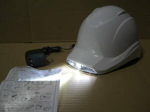 送料着払 現場用 作業帽 ドカヘル ヘルメット 3パターン LED付 充電器 DIY キャンプ トラック 重機 ダンプ ランプ付き 