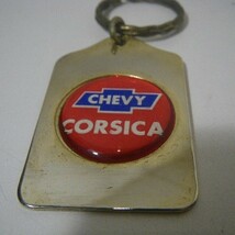 ビンテージ カーロゴ CHEVROLET CHEVY CORSICA シボレー コルシカ キーチェーン kf049_画像3