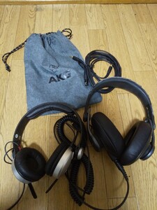 ヘッドフォン / AKG/ゼンバイザー HD 25 ALUMINIUM/ ２点セット ブラック /現状品