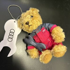 未使用★Audi アウディ クマ ベア くま キーホルダー ぬいぐるみ 純正 正規品★つなぎ＆スパナの画像1