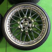 NT305 中古 WORK BANOSSO ワーク バノッソ ホイール 20×8.5J +42 20×9.5J +45 PCD 114.3 タイヤ 225/35R20 255/35R20 4本 セット_画像5