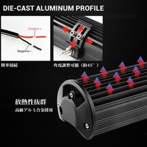 720W 前照灯 照明 作業灯 LEDワークライト トラック _ホワイト 6500K_ SM360W ジムニー ランクル 2個 12V/24V兼用 36000LM_画像5