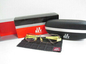 ◆超希少　入手困難　J.F. REY　JF2268　0542　フランス製　ジェイエフレイ　スクエア型　眼鏡　付属品付き　程度良品