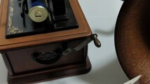 中古 蓄音機 ミニチュア エジソン社オペラ型モデル Technics MUSIC BOX オルゴール付取説 昭和53年 大阪屋 50周年記念 非売品 アンティーク_画像9