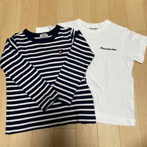 ミキハウス MIKIHOUSE 長袖Tシャツ&moujonjon半袖Tシャツ　サイズ100〜110