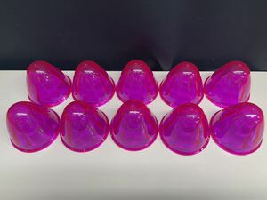 レア商品　ピンク　10個　PC バスマーカーレンズ　樹脂　ポリカーボネート 板橋用品製作所　レトロ　デコトラ アート　トラックショップASC