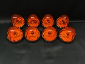 YT-452 8個 アンバー 橙 オレンジ Ｐトップマーカーランプ 樹脂レンズ プラ 電球式 レトロ デコトラ アート ヤック トラックショップASC