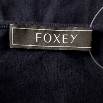 フォクシー FOXEY 半袖カットソー サイズ38 M - ダークネイビー レディース クルーネック/肩パッド トップス_画像3