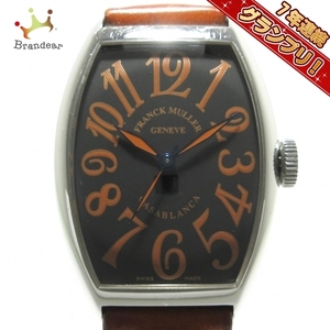 FRANCK MULLER(フランクミュラー) 腕時計 カサブランカ サハラ 5850 メンズ SS/革ベルト 黒
