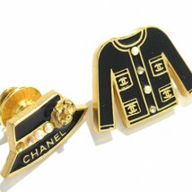 シャネル CHANEL ブローチ - 金属素材×フェイクパール ゴールド×黒×白 ココマーク/ピンブローチ×3点セット 02A アクセサリー（他）_画像4