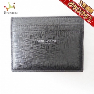 サンローランパリ SAINT LAURENT PARIS カードケース 375946 - レザー 黒 美品 財布