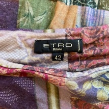 エトロ ETRO サイズ42 M - パープル×ダークブラウン×マルチ レディース 長袖/ひざ丈/花柄 ワンピース_画像3