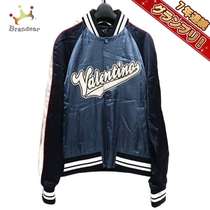 バレンチノ VALENTINO ブルゾン サイズ46 XL 1V3CI0A08L9 - ネイビー×白×マルチ メンズ 長袖/春/秋 ジャケット