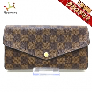 ルイヴィトン LOUIS VUITTON 長財布 N63209 ポルトフォイユサラ ダミエ・キャンバス マロン CA0127 財布 ダミエ