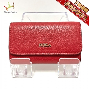 フルラ FURLA キーケース - レザー レッド 4連フック 美品 財布